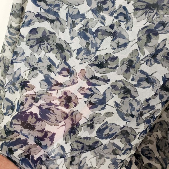 Banana Republic Women's Button Down Tie Waist Semi Sheer Shirt Top Blouse - Picture 9 of 12